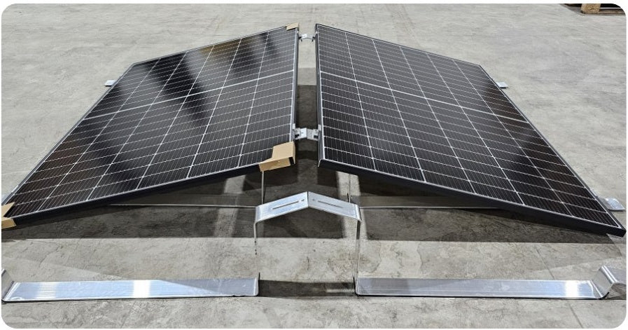 Sistem structura de montaj aluminiu pentru acoperiș plat 15°/30°