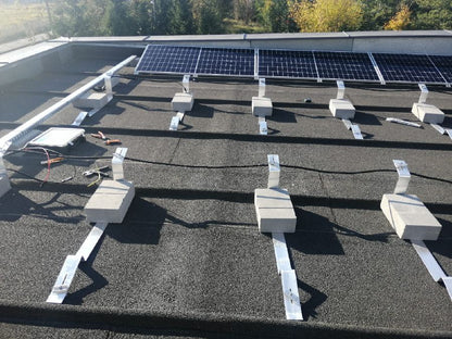 Sistem structura de montaj aluminiu pentru acoperiș plat 15°/30°