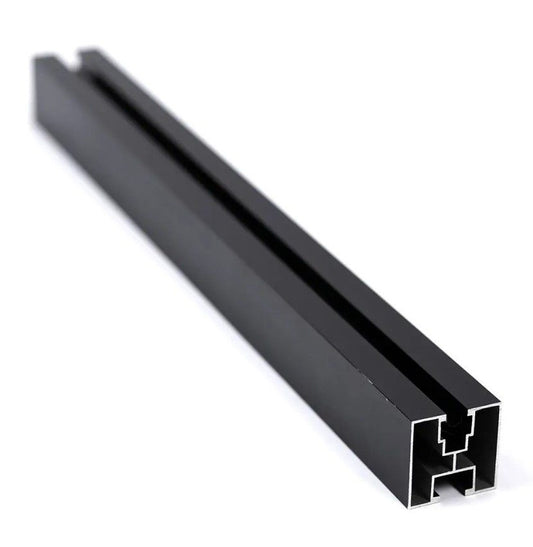 Profil montaj aluminiu Negru H, 3600 mm –23lei/metru - Suport panouri solare fotovoltaice