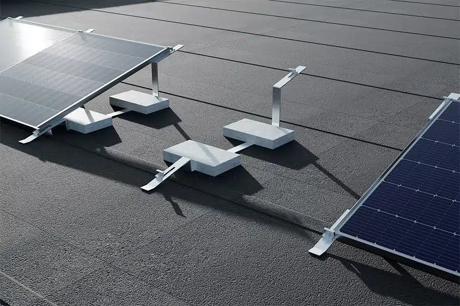 Sistem structura de montaj aluminiu pentru acoperiș plat 15°/30°